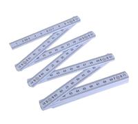 Règle légère pliable de 1 mètre avec échelle transparente, blanc | Règle pliable avec échelle transparente pour des mesures précises, rénovations ou projets d'atelier