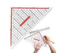 Règle mathématique - Guide de dessin parallèle multifonction, échelle de mesure transparente | Kit d'outils d'alignement de mesure mathématique de précision pour ingénieurs, étudiants, architectes