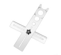Règle Métal Épaisse 40cm pour Multiples Trous | Échelle pour optique gravée, mesure précise, pour idéal pour carrelage et marbre, acier pour durable, usage professionnel