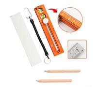 Règle Niveau pour aluminium Alliage 29cm Double Échelle Règle | Alliage pour aluminium pour robuste, échelles métrique et impériale, acier inoxydable, précision , usage polyvalent(orange)