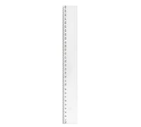 Règle plate en plastique - JPC - 50 cm - Idéale pour le traçage - Légère et durable - Facile à utiliser