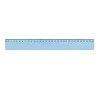 Règle Plate - Wonday - 30 cm - Incassable - Bord Antitache - Bleu Transparent