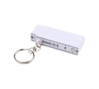 Règle pliante 50 cm en plastique porte-clés - Règle de mesure souple pour l'école, le bureau, l'artisanat - Couteau articulé compact avec métrique pour échelle (blanc)