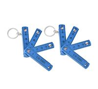 Règle Pliante ABS 2 Pièces Règle Pliable Portable de 0,5 M avec Porte-clés pour la Pose de Carreaux de Menuiserie Projets de Bricolage Matériau ABS Durable 50 cm 19,7 Pouces (Bleue)