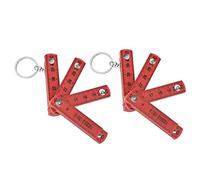 Règle Pliante ABS 2 Pièces Règle Pliable Portable de 0,5 M avec Porte-clés pour la Pose de Carreaux de Menuiserie Projets de Bricolage Matériau ABS Durable 50 cm 19,7 Pouces (Rouge)
