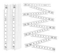 Règle Pliante en Plastique Multi-Angle - 2 Pièces Pour le Travail du Bois, Menuiserie, Chantiers de Construction et Projets de Bricolage