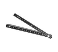 Règle pliante noire de 2 m avec rivets métalliques pour une utilisation longue durée et des mesures claires