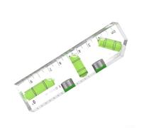 Règle pour niveau à bulle en acrylique avec aimant puissant pour outils de bricolage - Niveau de plomberie de précision 1 mm Précision multi-angles Vert 23 cm Appareil (ordinaire)