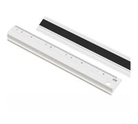 Règle professionnelle en aluminium pour architecte - Bord antidérapant - 20 cm - Pour dessin technique et travail de conception - Outil en métal (A)