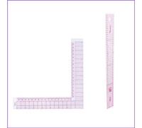 Règle professionnelle en plastique avec équerre à 90 degrés, en forme de L, 55 cm, graduation métrique, double face, graduée