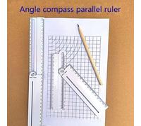 Règle Rectangulaire Transparente De 30cm, Style Simple, Rapporteur Étudiant, Papeterie Fournitures D'Outils De Dessin B85b 1 Pièce