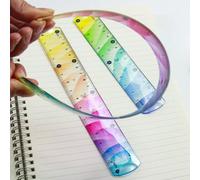 Règle souple polyvalente - 15 cm, 20 cm, 30 cm Outil de mesure flexible et coloré, parfait pour l'artisanat et le dessin, fournitures scolaires, rentrée des classes, règles 15cm,20cm,30cm,15 cm + 20 c