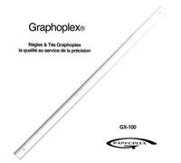 Graphoplex Regle 100 cm Transparente Graduée - Biseau et Bosselage - Bord Antitache et Zone de Lecture Antireflets - Traçage, Mesure, Dessin, Decoupe Papier - Matériel Rigide, Confort Lecture
