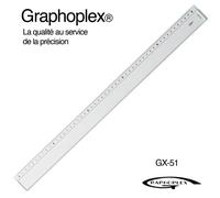 Règle Transparente 1 Biseau + Bosselage 50 Cm