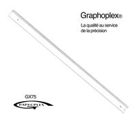 Graphoplex Règle biseau + bosselage 75 cm Transparent