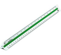 Règle triangulaire 30cm graduation architect 1 plastique blanc paquet de 15 pièces
