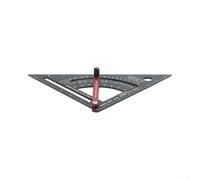 Règle triangulaire de charpentier en alliage d'aluminium de 17,8 cm avec rapporteur d'angle pour le travail du bois, la toiture, l'encadrement et les tâches de coupe (17,8 cm britannique)