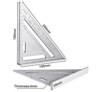 Règle Triangulaire En Alliage D'aluminium De 7 Pouces, Rapporteur D'angle, Vitesse D'onglet, Carré, Pour La Construction Et Le Cadre, Outils De Travail Du Bois