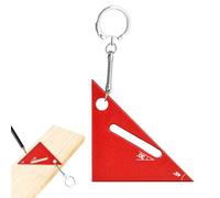 Règle triangulaire en d'aluminium, règle triangulaire pour la | Travail du bois, mini règle portable, règle portable 90/45 degrés, porte-clés pour outils de mesure