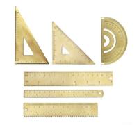Règle triangulaire en laiton pour mesure d'angle et calcul linéaire de la distance dans les travaux de rédaction académiques et professionnels (A)