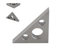 Règle triangulaire épaissie à 45/90 degrés, outil de mesure carré | Mini règle à Angle droit en alliage d'aluminium mat, outil de mesure du travail du bois pour Table d'atelier de travail du