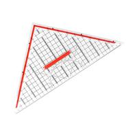 Règle triangulaire géométrique transparente rapporteur mathématiques outil | La règle triangulaire en ABS transparent de 32,5 cm dispose d'un rapporteur intégré pour une mesure précise