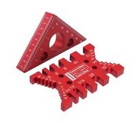 Règle triangulaire pour le travail du bois avec gabarit à queue d'aronde | Règle triangulaire pour le travail du bois, équerre de menuiserie 45/90 degrés, jauge de carte, outils de mesure en aluminium