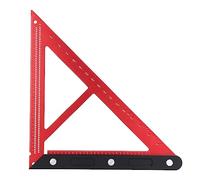 Règle triangulaire pour le travail du bois, équerre de charpentier en alliage d’aluminium avec échelle en pouces et en degrés, règle triangulaire métallique pliante pour le