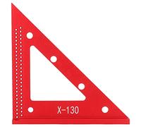Règle triangulaire pour le travail du bois, équerre triangulaire de charpentier avec angles de 45 et 90 degrés, équerre à chevrons en alliage d’aluminium à graduation claire,