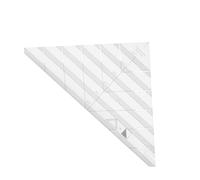 Règle Tube Acrylique en Bande pour Quilting Couture Outil de Mesure | Guide de coupe, graduations précises, transparent, marquage des coutures, conception triangulaire