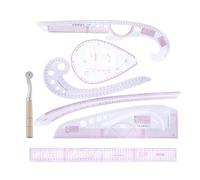 Règles de couture pour tissus accessoires de coupe et matelassage | Lot de 7 outils de couture français pour tissu pour quilters débutants, designers, crochet, tissage