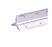 Règles d'échelle Triangulaire En Aluminium Règle à échelle triangulaire de 30cm 1:20-1:500, règle droite en métal et plastique, outil mesure dessin d'architecte métrique(03 aluminum alloy)