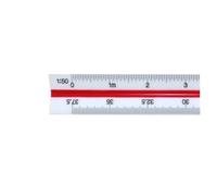 Règles d'échelle Triangulaire En Aluminium Règle à échelle triangulaire de 30cm 1:20-1:500, règle droite en métal et plastique, outil mesure dessin d'architecte métrique(02 plastic)