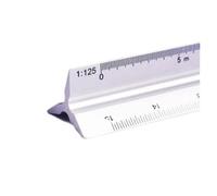 Règles d'échelle Triangulaire En Aluminium Règle à échelle triangulaire de 30cm 1:20-1:500, règle droite en métal et plastique, outil mesure dessin d'architecte métrique(04 aluminum alloy)