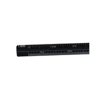 Règles d'échelle Triangulaire En Aluminium Règle d'échelle triangulaire en aluminium de 15cm 30cm 1:20-1:600 échelle métal d'alliage(15cm-large black)