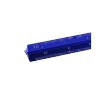 Règles d'échelle Triangulaire En Aluminium Règle d'échelle triangulaire en aluminium de 15cm 30cm 1:20-1:600 échelle métal d'alliage(15cm-small blue)