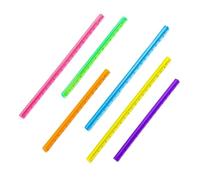 Règles d'échelle Triangulaire En Aluminium Règle transparente for étudiants, fournitures scolaires, 15/20CM, règle triangulaire, de dessin, 5 pièces(20CM-Random Color)