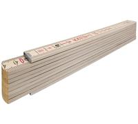 STABILA Mètre pliant en bois STABILA Type 407 N, 2 m, teinte naturelle, graduation métrique, avec équerre, certifié PEFC Quantité:1