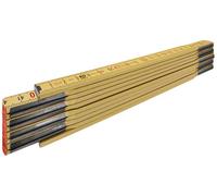 STABILA Mètre pliant en bois STABILA 607 L.2m jaune clair bois de hêtre Précision III Quantité:1