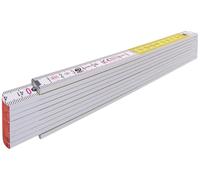 STABILA Mètre pliant en bois STABILA Type 717, 2 m, blanc/jaune échelle métrique à lecture rapide Quantité:1