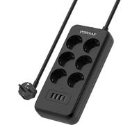 Regleta De Enchufes Con Puerto Usb-C, 6 Tomas De Corriente, 3 Puertos Usb-A Y 1 Puerto Usb-C, Con Interruptor, Adecuada Para El Trabajo Desde Casa - .