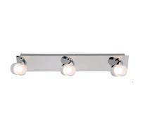 Réglette 3 Spots spécial Salle de Bain IP44 (13,5W 1050lm 3000K) Chrome - Voltman
