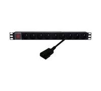 MCL Samar - Bloc d'alimentation rackable 19" MCL 9A/RE-9/C14 - 9 prises 2P+T, 16A, C14