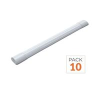 Réglette LED 120cm 30W IP40 - Pack de 10 - Blanc Chaud 2300K - 3500K