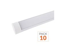 SILAMP Réglette LED 90cm 36W - Pack de 10 - Blanc Neutre 4000K - 5500K