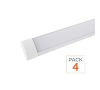 Réglette LED 90cm 36W - Pack de 4 - Blanc Chaud 2300K - 3500K