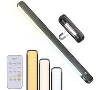 Réglette LED CCT rechargeable télécommandée avec capteur PIR - coloris noir