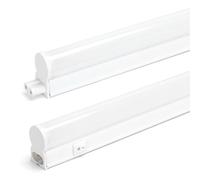 Réglette LED couplable - 60 cm - Blanc chaud - 3000 K - 990 lm - Sans scintillement - Anti-éblouissement - Avec interrupteur marche/arrêt - Câble d'alimentation de 60 cm avec prise européenne type C