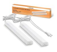 Réglette LED Cuisine 30cm avec Prise 230V et Interrupteur Set de 2 Bnc Neutre 4000K 4W 300lm Lampe de Pcard 2 ECLAIRAGE DE MEUBLE