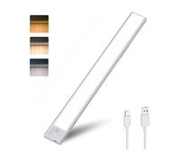 Réglette LED effet néon avec détecteur de mouvement et batterie rechargeable USB en CCT pose facile. (Dimension: 30cm)